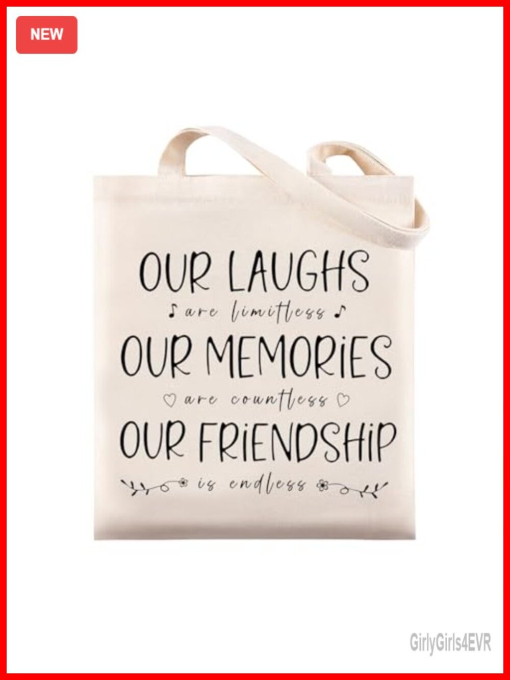 Best Friend Gift Canvas Grocery Tote for Women Shoulder Handbag